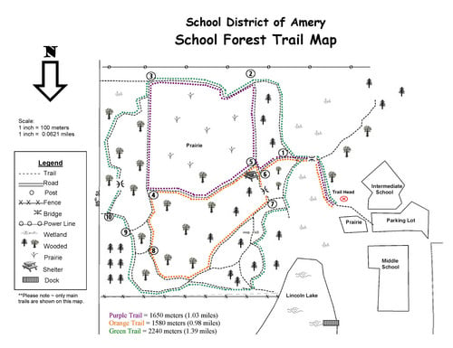 School forest trail map