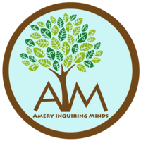 Amery Inquiring Minds logo of a tree and the letters AIM.